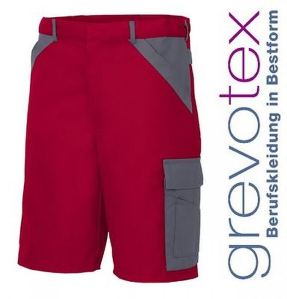 Bermuda Short Arbeitshose Berufshose Herren rot grau
