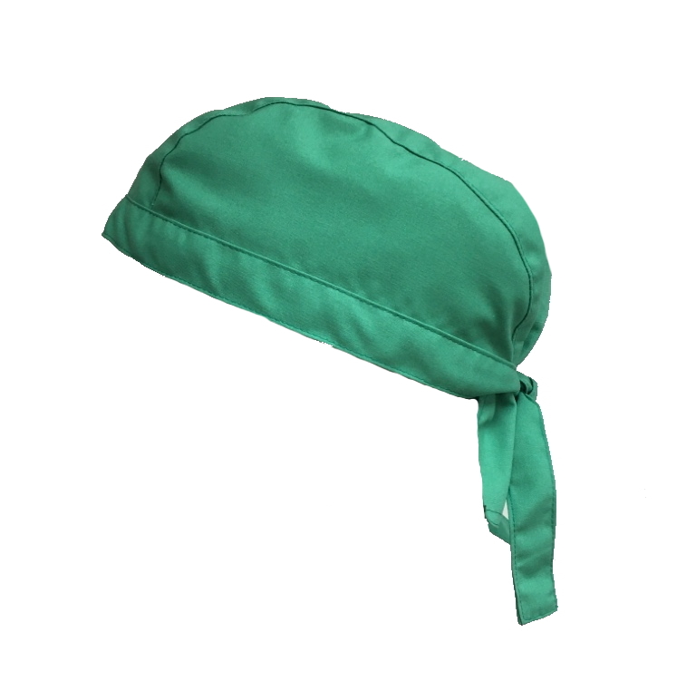 Arzt-Haube, Stoffhaube Mütze Kopfbedeckung Arztpraxis grün